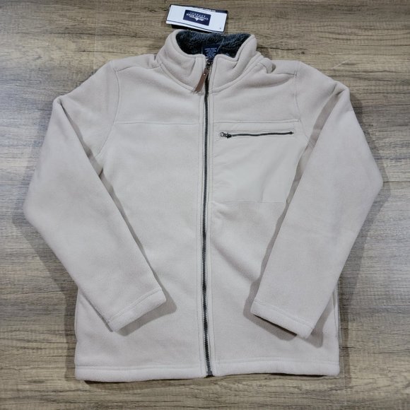 Charles River Apparel Womens Jamestown Fleece Jacket Sand Sz M 5973 - Picture 2 of 8